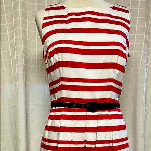 White House Black Market Red-striped Dress